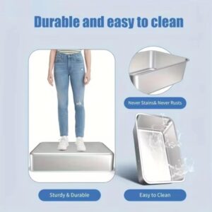 Alternative view of Stainless Steel Cat Litter Box with Lid, XL High Sided Enclosure, Scratch-Resistant, Odorless, Non-Sticky Metal Pan for Large & Multiple Cats, Kitty Litter Box,Includes Scoop,Caja de Arena para Gatos